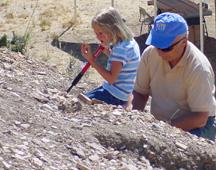Sumer and Dave searching for fossiles
